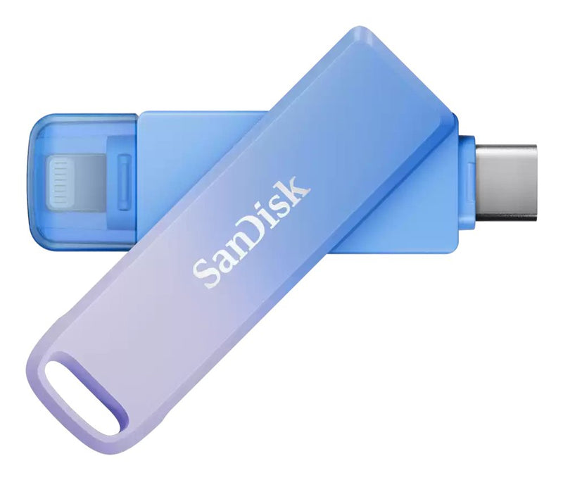 SanDisk Creator Phone Drive Unit Flash USB 128GB USB Type-c / Lightning 3.2 Gen 1 (3.1 Gen 1) Blue Lila