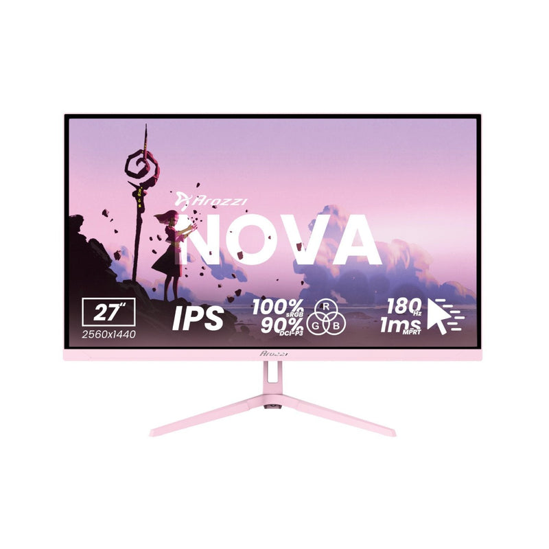 Arozzi Nova 27 Ips, 180HZ, Computer Monitor - Pink