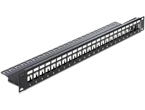 Delock 43277 Keystone 19 Patchpanel 24 Port Black — image 1