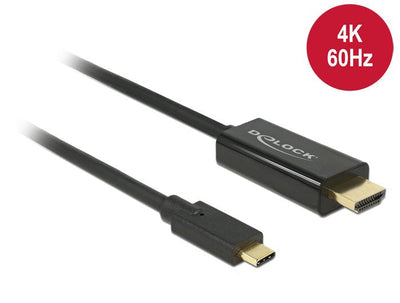 Delock USB Cable Type-c Male Hdmi-a Male Dp-alt Mode 4K 60 HZ 2M Schwa — image 1