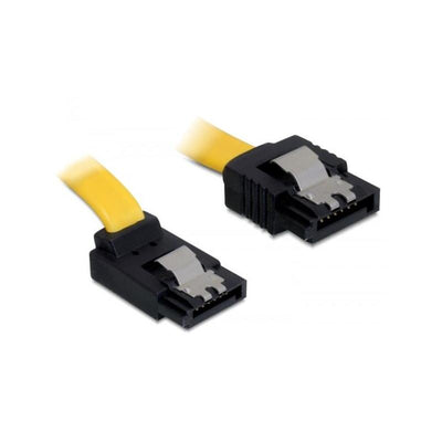 Delock Cable SATA 6GB/S Male Gerade SATA Male Oben Angular 70CM Yellow — image 1