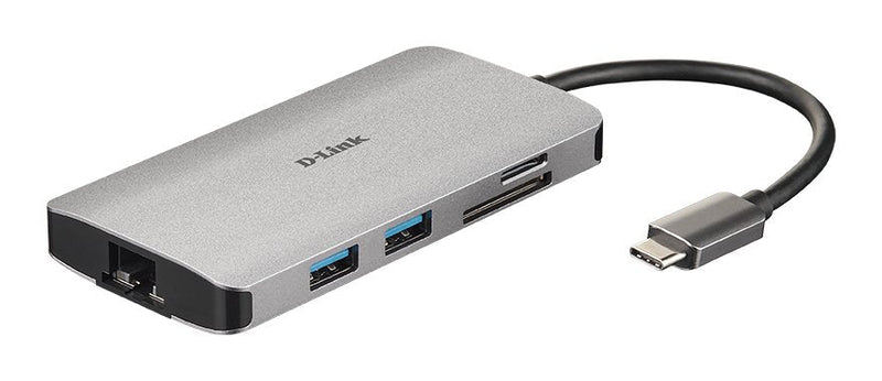 Docking USB Type-c D-link DUB-M810 3x USB 1x USB Type-c 1XTHUNDERBOLT 1x HDMI 1x RJ45 1XLECTOR Cards Grey