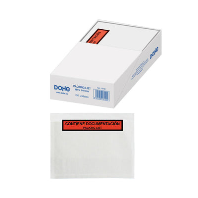 Dohe Box Of 250 Sobres Autoadhesivos - Portadocumentos - Dimensions 180 X140MM — image 1