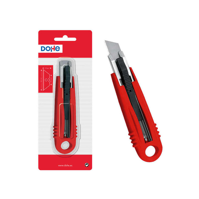 Dohe Cutter Retractable Plastic - Guia Metalica - Sistema Security - 150MM Length