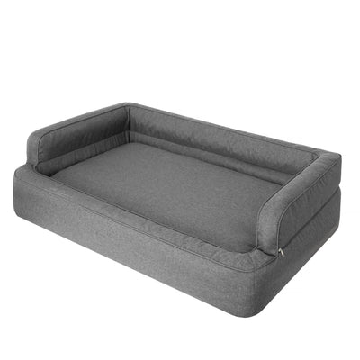 Mano Ergonomic Dog Bed with Removable Cover – Taupe, XL