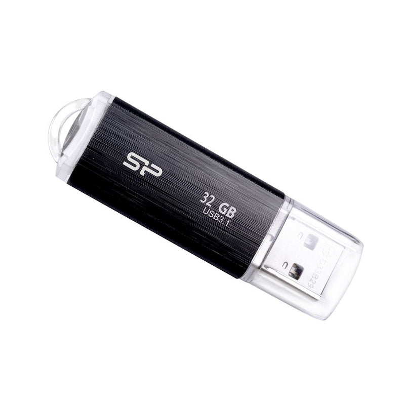 Silicone Power 32GB, USB 3.1 Flash Drive, Blaze Series B02, Black