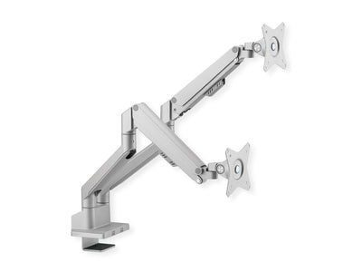 Roline Arm Double Monitor Lcd, Assembly Desk Resorte Gas, 5 Articulaciones, 17-32 Pulgadas, Up To 2X 9KG, Silv — image 1