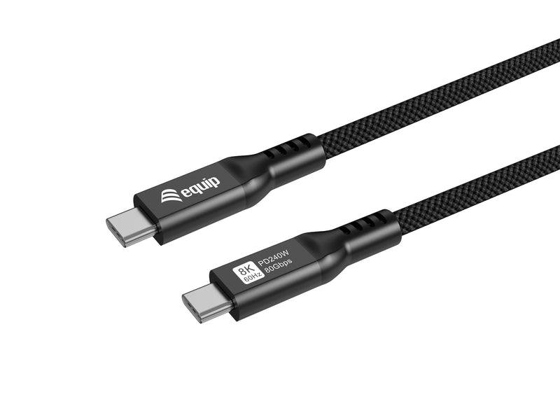 Equip USB Cable -C4.0-C 80Gbps PD240W M 2.00M Black