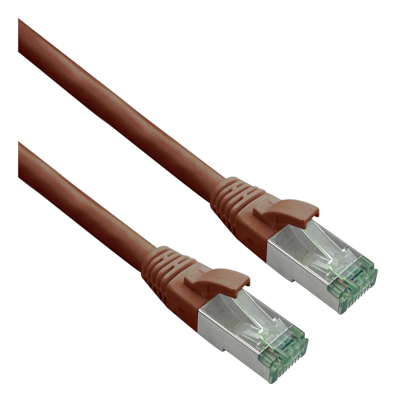 Helos Grs Certificado CAT.6A Network Cable With CAT.7 Rohkabel Tpe Braun 7,5M