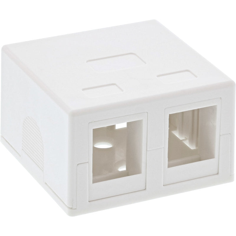 Inline Box Of Assembly Surface Keystone 2x RJ45, White