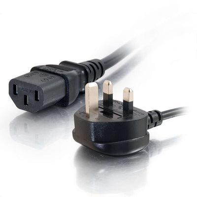 C2G Universal Power Cord Cable Power Bs 1363 (m) a Power IEC 60320 C13 2M Moldeado Black — image 1