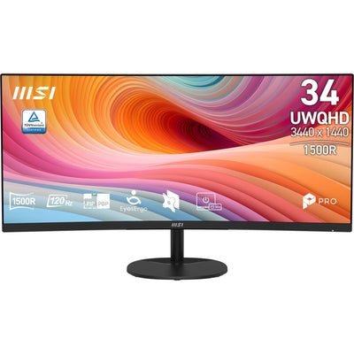 MSI Monitor Pro MP341CQ E12 34 Ultrawide Quad HD 120HZ VA Curved Speakers — image 1