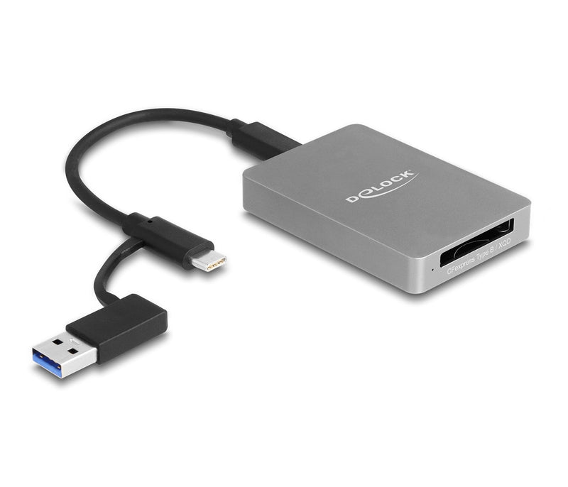 Delock 91008 Card Reader USB Type-c™ Housing Aluminium Cards Memory Cfexpress Or Xqd