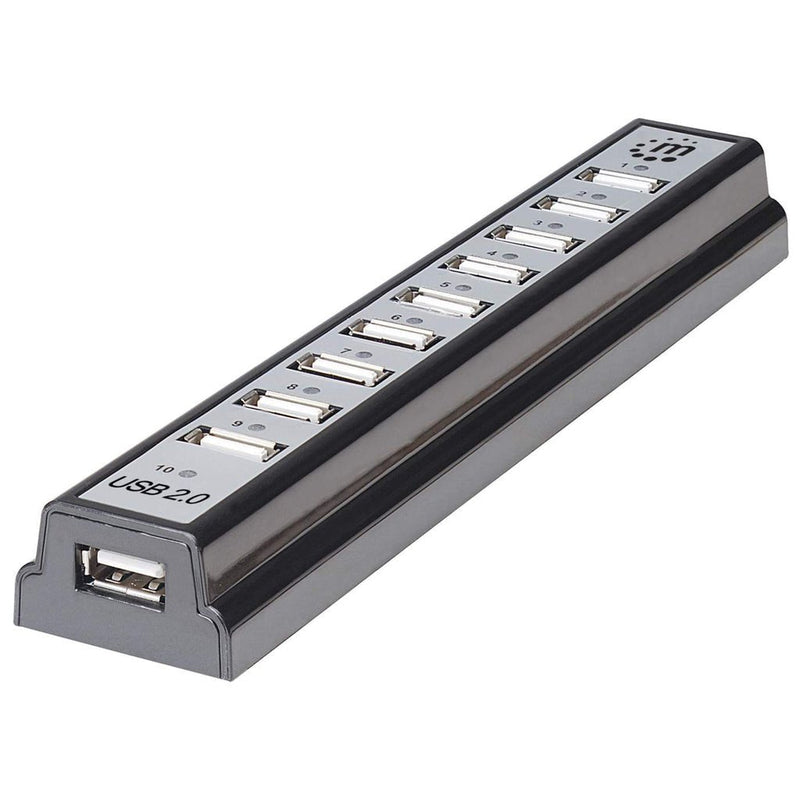 Manhattan Hub USB 10 Ports USB 2.0 Desktop Black
