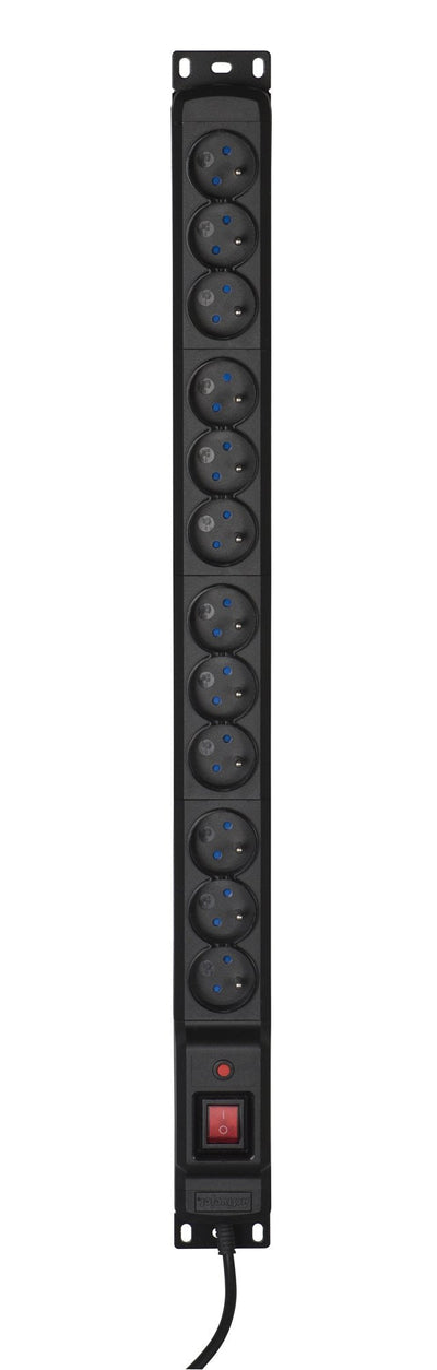 Activejet Combo Power Strip 12 Sockets Power 1,5M Black — image 1