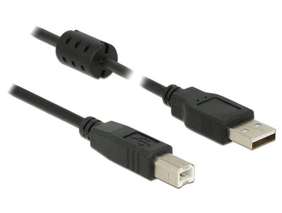 Delock USB Cable 2.0 Tipo-a Male USB 2.0 Tipo-b Male 2,0M Black — image 1