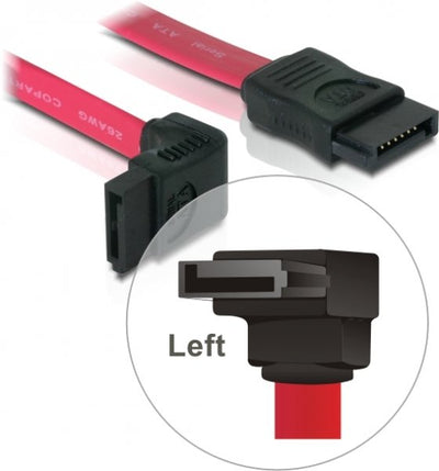 Delock SATA Cable - 0.5M Cable SATA 0,5M Red — image 1