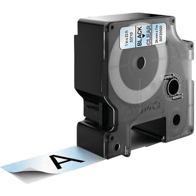 Dymo Tape Rotuladora Self-adhesive 53710 D1 24MM*7M Labelmanager/Labelpoint Black Sobre Transparent — image 1