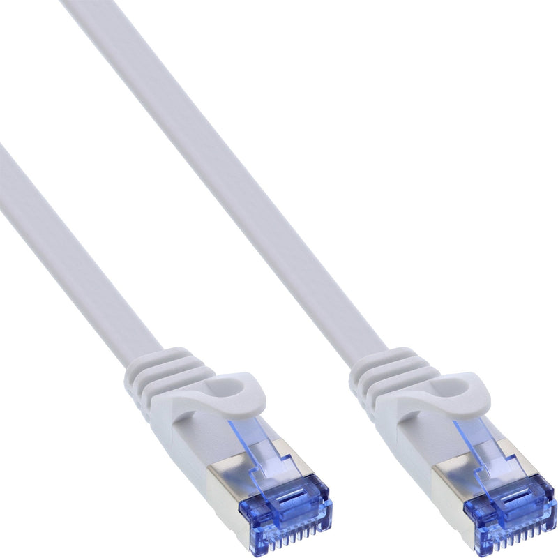 Inline Network Cable Flat , U/FTP, CAT.6A, White 3M