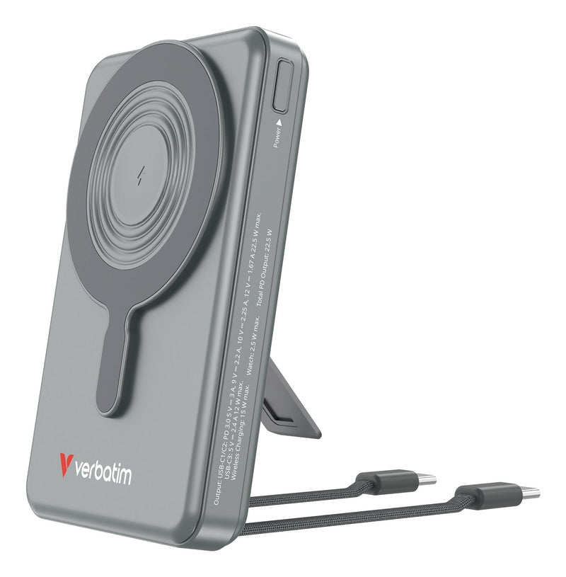 Verbatim Charge'n'go Power Bank 2C & Display 10000MAH Grey