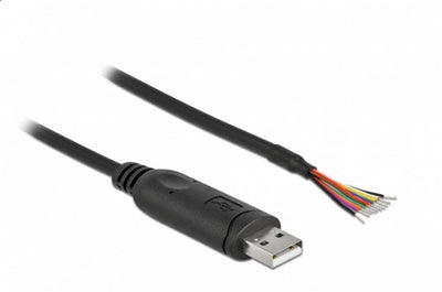 Delock Cable USB 2.0 Type a Serie RS-232 With 9 Extremos Cable Abiertos — image 1
