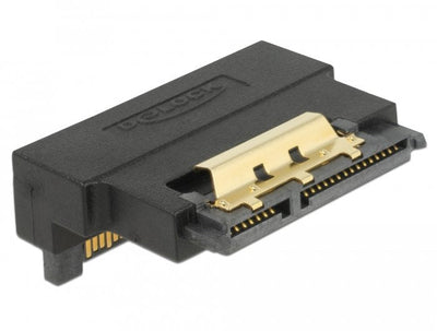 Delock Adapter SATA 22 Pin Connector Female With Función Enclavamiento a Connector Male - Angulado Abajo — image 1