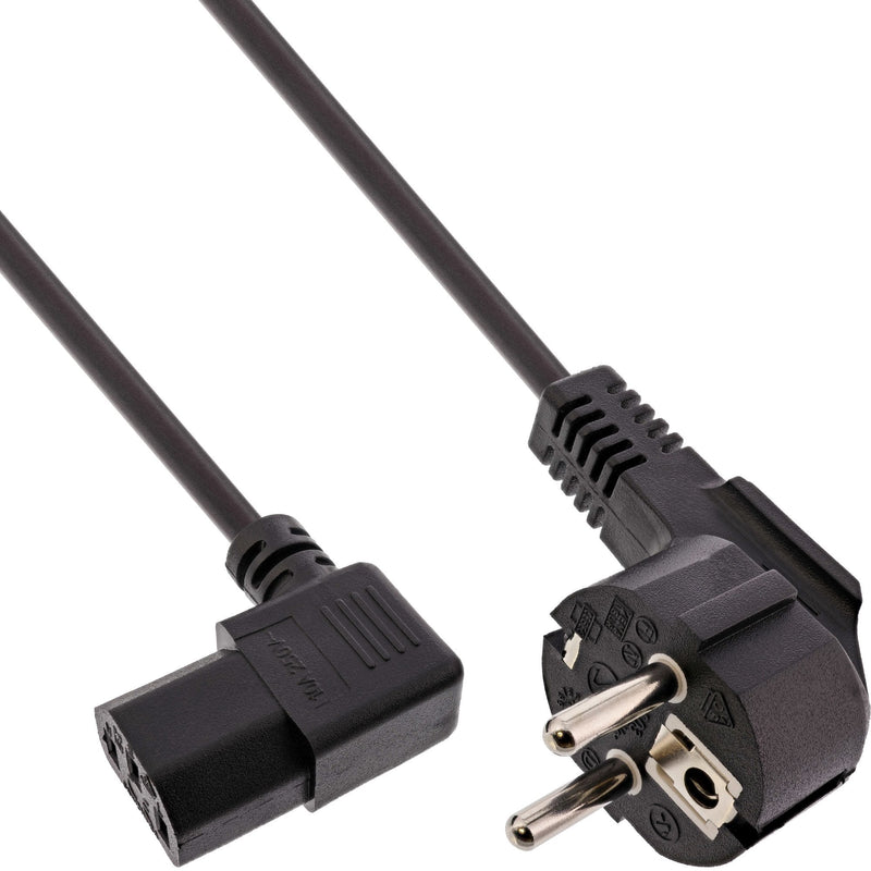 Inline Cable Power Network PC C13 Acodado Black 0,3M