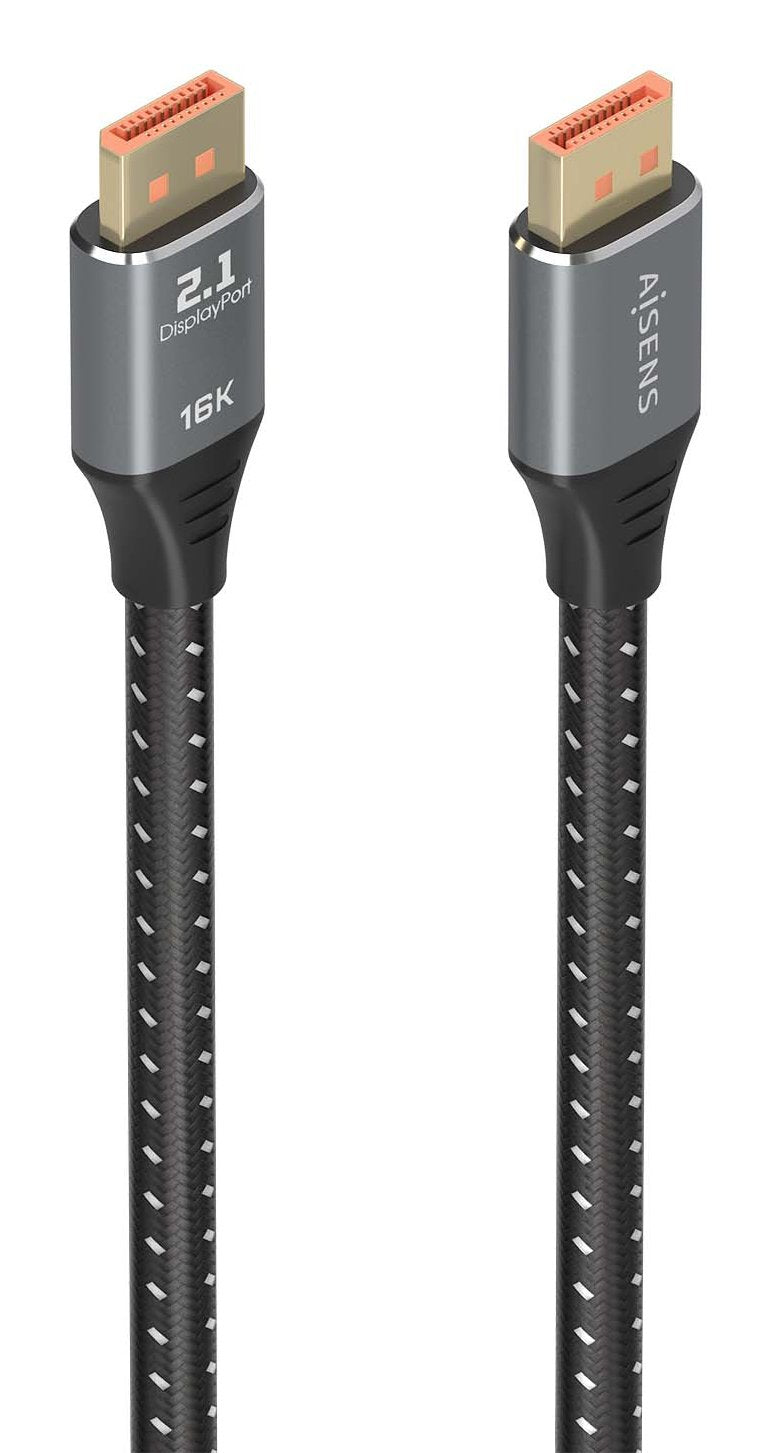 Aisens Cable DisplayPort V2.1 16K@60HZ 80Gbps, DP/M-dp/M, Black 1.5M