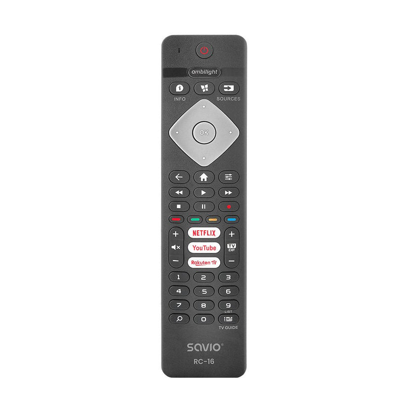 Savio Remote Control Universal /Reemplazo Philips TV, Smart TV, RC-16