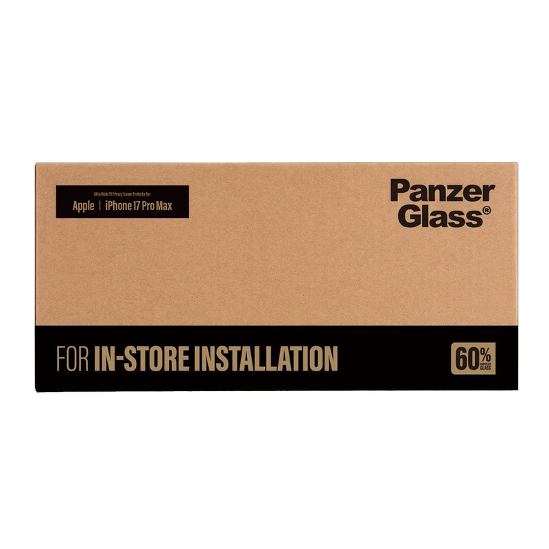 Panzerglass ® 2-WAY Privacy Screen Protector Iphone 17 Pro Max. Ultra-wide Fit Fastfit Installationsmaschine,