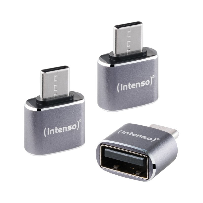 Intenso 3-PACK USB Adapter USB-A - USB-C C480C Aluminium