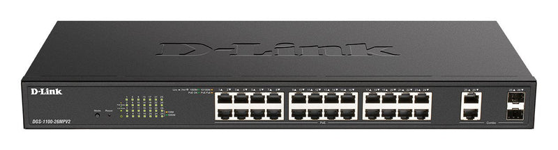 Switch Gestionable D-link DGS-1100-26MPV2 26 Ports RJ-45 10 100 1000 Sfp PoE