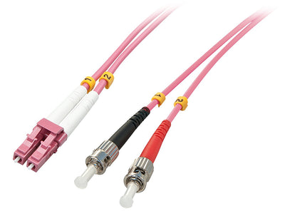 Lindy 46352 Cable Fibre Optic 3M Lc St OM4 Pink — image 1