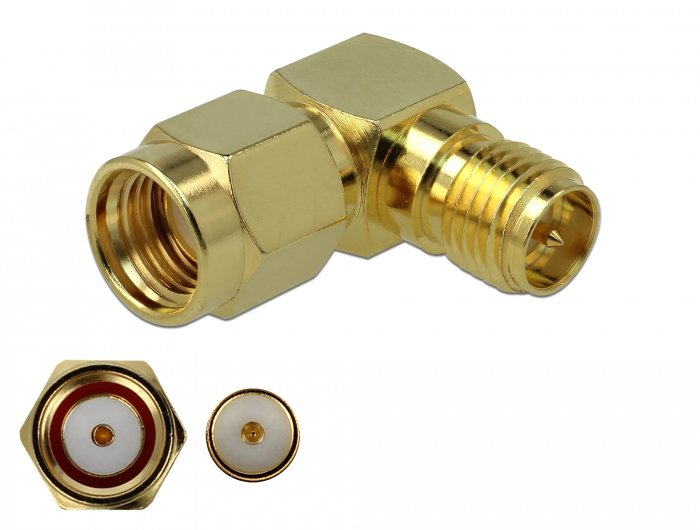 Delock Adapter Rp-sma Male a Rp-sma Female 90° 3GHZ