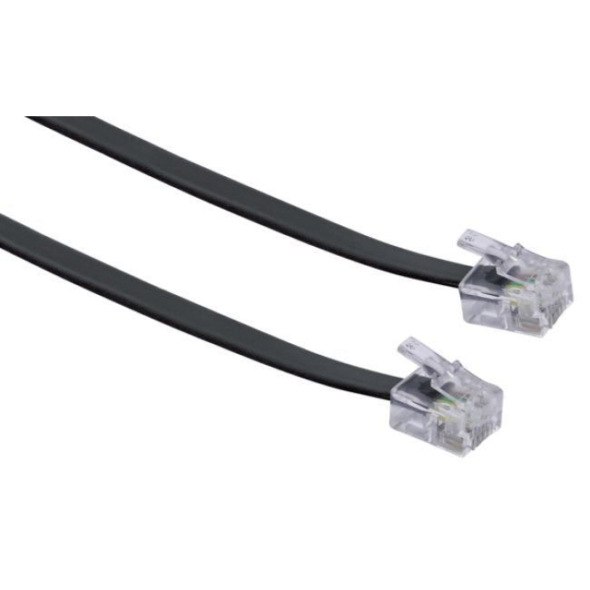 Schwaiger Cable Tae RJ11 - RJ11 6P4C 6M Black Flat