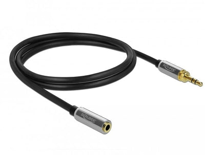 Delock Cable Extensión Stereo 3,5MM, 3 Pines Male a Female With Adapter Screw 6,35MM, 3M — image 1