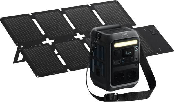 Anker Central Eléctrica Laptop Solix C300X + Panel Solar Foldable PS60 Grey 288WH, 300 Watts 600 Watts Surgepa