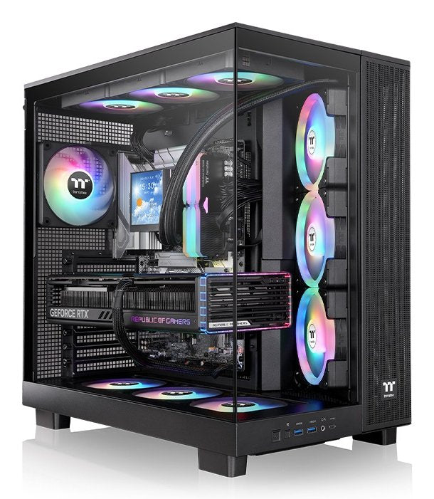 Thermaltake PC Case View 380 XL Tg ARGB Midi Tower Black CA-11E-00M1WN-00