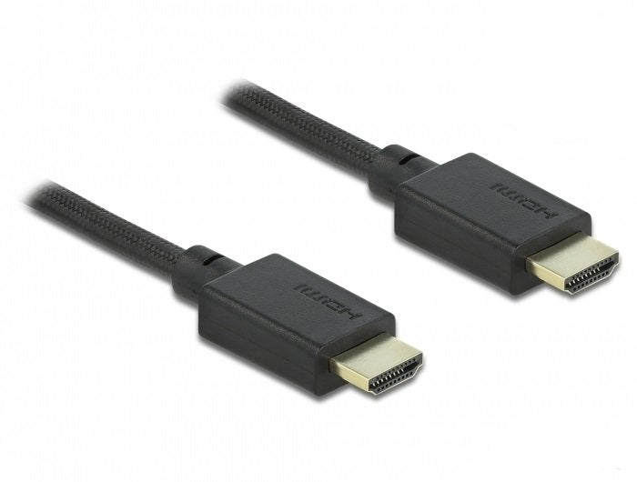 Delock HDMI Cable High Speed 48Gbps 8K 60HZ Black 1 Tape Measure 85384