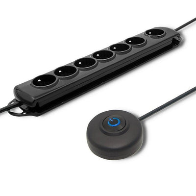 Qoltec Surge Protector With Foot Switch 7 Sockets 1.5M — image 1
