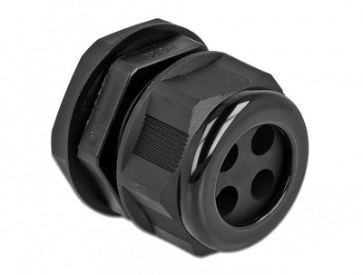 Delock Prensaestopa Cable PG29 Cable Round With Cuatro Entradas Cable Black — image 1