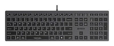 Keyboard English A4TECH Fstyler FX60H (white Backlit) USB QWERTY Black Grey — image 1