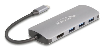 Delock 7 Port USB 10Gbps Hub And 4K HDMI Output With USB Type-c Connection And PD 3.0 90 Watt — image 1