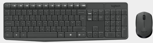 Logitech Keyboard Portuguese MK235 Mouse Included RF Wireless Grey — image 1