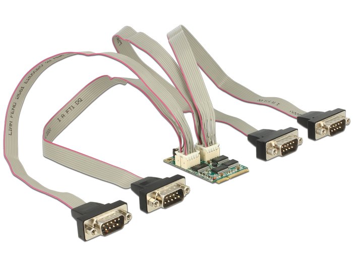 Módulo Minipcie I Or PCIE Full Size 4 X Serie RS-232 With Power Supply