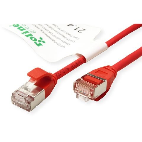 Roline Verde U FTP Network Cable CAT.6A (class Ea), Lsoh, Slim, Rojo 1M