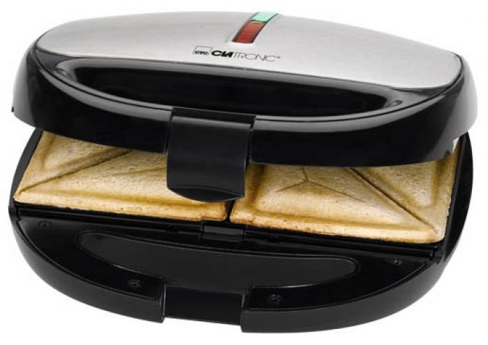 Clatronic Sandwichera St / Wa 3670 800W Black Steel Inoxidable
