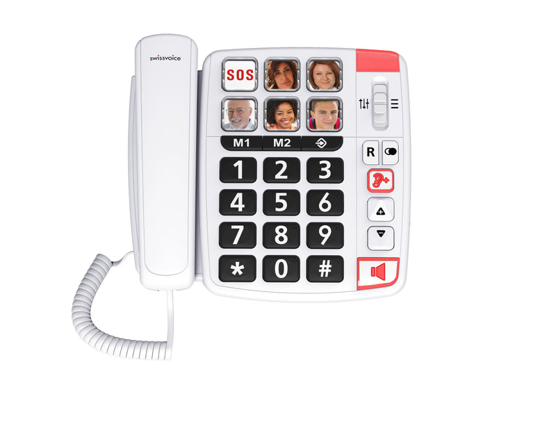 Swissvoice Phone Senior With Cable XTRA1110 White Phone Senior With Cable Swissvoice XTRA1110 White
