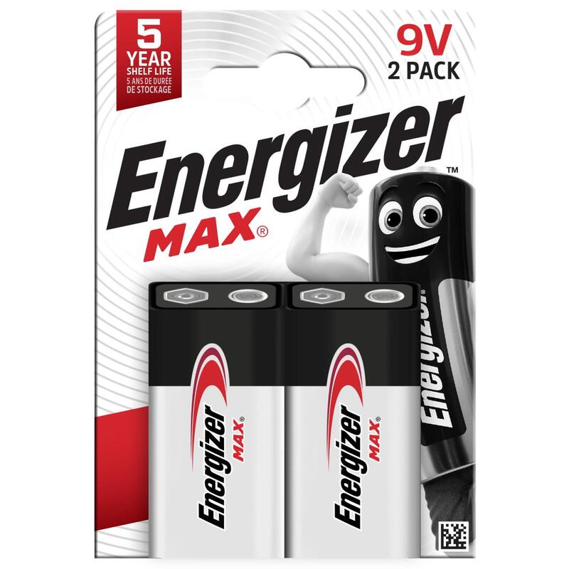 Energizer Battery Alkaline, E-block, 6LR61, 9V