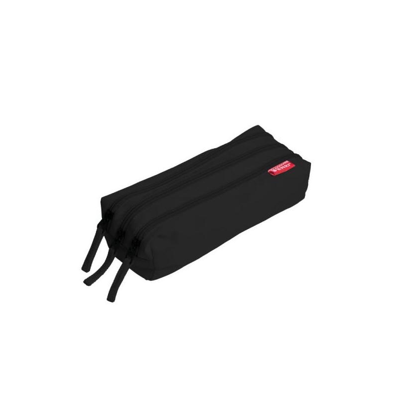Enri Case Portatodo With 3 Compartimentos - Cierres Zip - Fabricado Poliester - Black